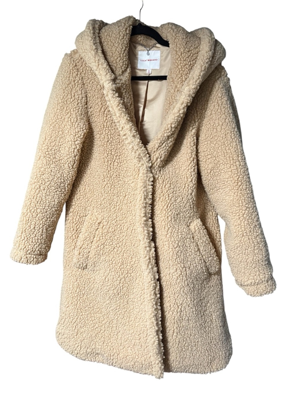 Lucky Brand Cream Teddy Shearling Jacket
